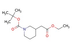 eMolecules​&nbsp;Pharmablock / tert-butyl 3-(2-ethoxy-2-oxo-ethyl)piperidine-1-carboxylate / 25mg / 586140537 / PB06549 / 0.000 / 384830-13-1 / MFCD08275144 / 271.357 / C14H25NO4