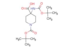 eMolecules​&nbsp;Pharmablock / 1-[(tert-butoxy)carbonyl]-4-[(tert-butoxy)carbonyl]aminopiperidine-4-carboxylic acid / 50mg / 586140187 / PB06051 / 0.000 / 189321-65-1 / MFCD02683116 / 344.408 / C16H28N2O6