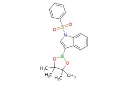 eMolecules​&nbsp;Pharmablock / 1-(benzenesulfonyl)-3-(tetramethyl-132-dioxaborolan-2-yl)-1H-indole / 250mg / 551138509 / PBN20121065 / 0.000 / 870717-93-4 / MFCD08276778 / 383.270 / C20H22BNO4S