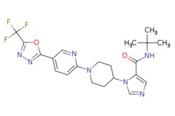 eMolecules​&nbsp;Ambeed / N-(tert-Butyl)-1-(1-(5-(5-(trifluoromethyl)-134-oxadiazol-2-yl)pyridin-2-yl)piperidin-4-yl)-1H-imidazole-5-carboxamide / 1mg / 525196467 / A361136 /  / 2012607-27-9 / MFCD30489744 / 463.465 / C21H24F3N7O2