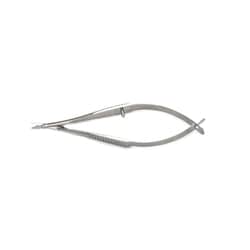 World Precision Instrument&nbsp;McPherson-Vannas Spring Scissors, 8cm, Curved, 5mm Blades, Round Tips