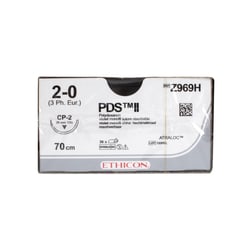 Med Vet International Ethicon PDS II Suture, Size 2-0, CP-2, 27in, 36/Box,