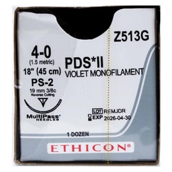 Med Vet International Ethicon Pds Ii Polydioxanone Suture, Size 4-0, PS-2,