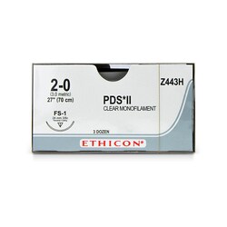 Med Vet International Ethicon PDS II Suture, Size 2-0, FS-1, 27