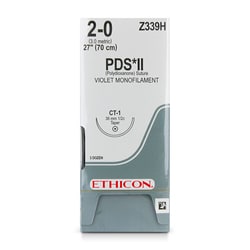 Med Vet International Ethicon PDS II Suture, Size 2-0, CT-1, 27"", 36/Box,