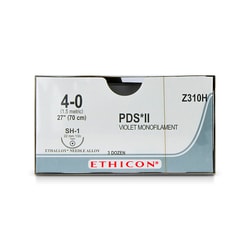 Med Vet International Ethicon PDS II Suture, Size 4-0, SH-1, 27"", 36/Box,