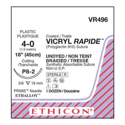 Med Vet International Ethicon Vicryl-Rapide 4-0 Size: 4-0 Needle: PS-2