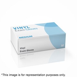 Med Vet International Vinyl Gloves, Medium, Non-Sterile, 100/Box