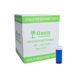 Med Vet International Blue Prescription Vial, 8 Dram, 410/Case, Quantity: