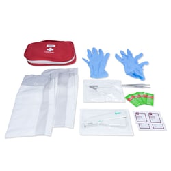 Med Vet International Wound Care Trauma Kit with Skin Stapler, 15 Pieces,