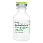 Med Vet International 0.9% Bacteriostatic Sodium Chloride Injection 30ml vial, Bacteriostatic