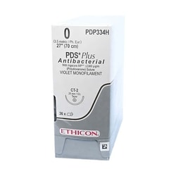 Med Vet International Ethicon PDS Plus Antibacterial Suture, Size 0, CT-2, 27