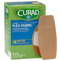Med Vet International&nbsp;Curad Flex-Fabric Adhesive Bandages 2in x 4in, 50/Box, 600/Case