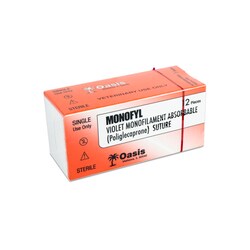 Med Vet International&nbsp;Oasis Monofyl Suture, Size 3-0, with NFS-2 Needle, 12/Box, Veterinary Use Only