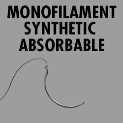 Med Vet International Monofilament Synthetic Absorbable Suture, 4-0 Thread
