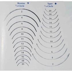 Med Vet International Reverse Suture Needle, 3/8 Circle, Size 20, J7011020, 12/Pack