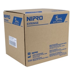 Med Vet International Nipro Syringe & Needle, 5mL, Luer Lock, 21G X 1-1/2"",