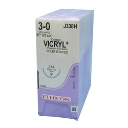Med Vet International Ethicon Vicryl Suture, Size 3-0, CT-1, 27"", 36/Box,
