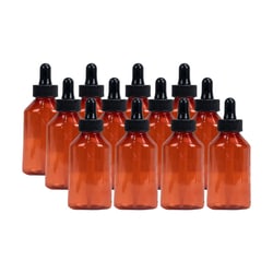 Med Vet International 2 oz. Amber Plastic Dropper Bottle, 12/Box
