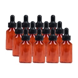 Med Vet International Amber Plastic Dropper Bottle, 1/2 oz., 12/Box, Quantity: