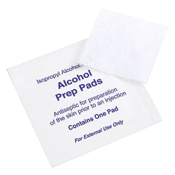 Med Vet International&nbsp;Alcohol Prep Pads 70%, Large 100/Box