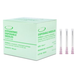 Med Vet International&nbsp;AHS Hypodermic Needles, 18G x 1 in, 100/Box, AHS1825RN