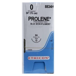 Med Vet International Ethicon Prolene Polypropylene Suture, Size 0, SH,