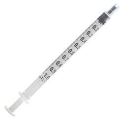 Med Vet International Exel Tuberculin Syringe, 1mL, Luer Lock, 100/Box,