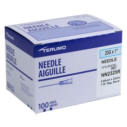 Med Vet International Terumo Needle, 23GX 1"", Hypodermic, 100/Box, NN2325R,