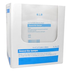 Med Vet International Non-Woven Gauze Sponges, 2 in x 2 in 4-ply in 2s,