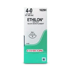 Med Vet International Ethicon Ethilon Nylon Suture, Size 4-0, FS-1, 18in, 36/Box