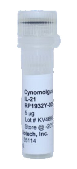 Kingfisher Biotech Inc Cynomolgus Monkey IL-21 Recombinant Protein (Yeast,