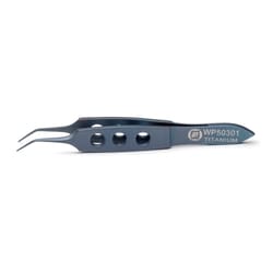 World Precision Instrument&nbsp;Kelman-McPherson Forceps, 8.5 cm, 45 Angled Tips, 7.5 mm Smooth Jaw, Titanium