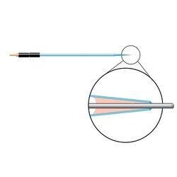 World Precision Instrument Carbon Fiber Electrode, Dia 10 um, Length 50 um