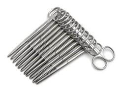 World Precision Instrument&nbsp;Operating Scissors, 14 cm, Straight, Blunt/Blunt, 12-pack