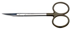 World Precision Instrument Iris Scissors, 10cm, SuperCut, Curved, German,