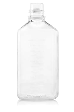Foxx Life Sciences&nbsp;1000mL PETG Media Bottle Non Sterile, No Cap, 24CS