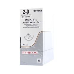 Med Vet International Ethicon PDS Plus Antibacterial Polydioxanone Suture,