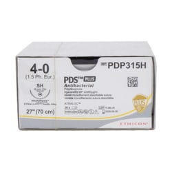 Med Vet International Ethicon PDS Plus Antibacterial Polydioxanone Suture,