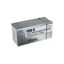 Med Vet International Oasis PDO Suture, Size 0, with NFSL Needle, 12/box,