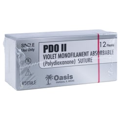 Med Vet International Oasis PDO Suture, Size 2-0, with NCT-2 Needle, 12/box,