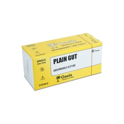 Med Vet International Oasis Plain Gut Suture, Size 3-0, with NFS-2 Needle,