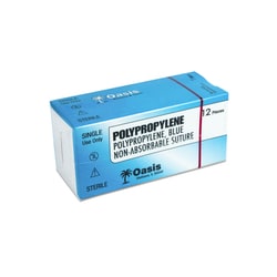 Med Vet International Oasis Polypropylene Suture, Size 2-0, with NFS Needle,