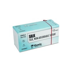 Med Vet International Oasis Silk Suture, Size 4-0, with NFS-2 Needle, 12/box,