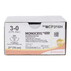 Med Vet International SUTUREMONOC-PLUS3-0SH27, Quantity: Pack of 36