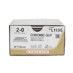 Med Vet International Ethicon Chromic Gut Suture, Size 2-0, No Needle,