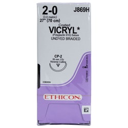 Med Vet International Ethicon Vicryl Polyglactin 910 Suture, Size 2-0,