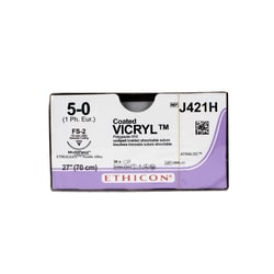 Med Vet International Ethicon Vicryl Polyglactin 910 Suture, Size 5-0,