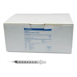 Med Vet International Amsino U40 Insulin Syringe 1CC 29 x 1/2in , Vet use,