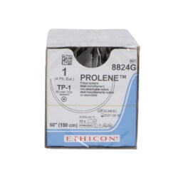 Med Vet International Ethicon Prolene Polypropylene Suture, Size 1, TP-1,